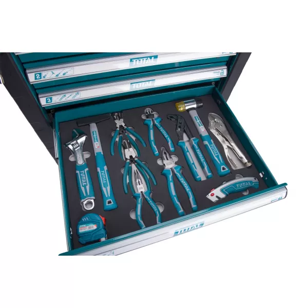 Dílenský vozík s nářadím 162ks Industrial Total THPTCS71621