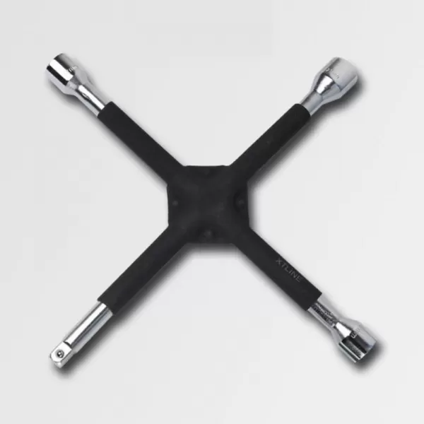 Klíč křížový na kola 1/2", 17, 19, 21mm CrV DIN899 Xtline XT090