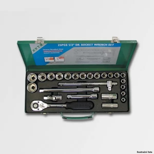 Sada hlavic 1/2" 25 dílů 40CRV HONITON H4054