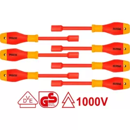 Elektrikářské maticové šroubováky 7-mi dílná sada Industrial 50BV30 Total THKISD0701