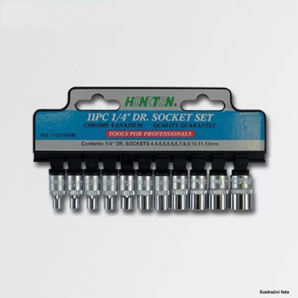 Sada hlavic 1/4" 11 dílů CRV HONITON H1111