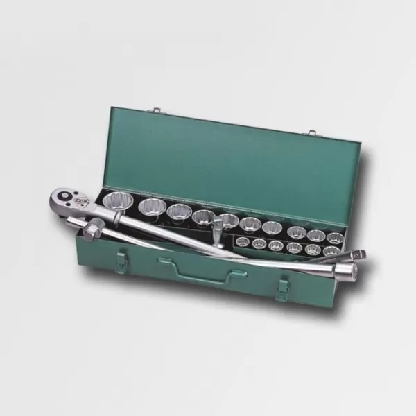Sada 12-ti hranných hlavic 3/4" 21 dílů 40CRV HONITON H6021M