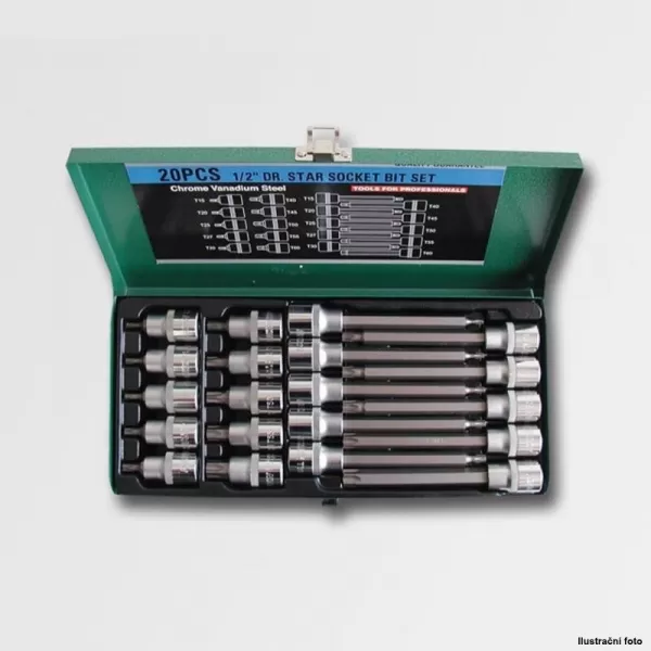 Sada hlavic TRX 1/2" 20 dílů CRV HONITON H4020