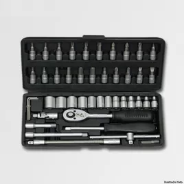Sada hlavic 1/4" 46 dílů 40CRV HONITON H1160