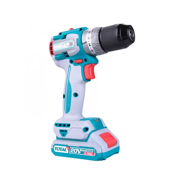 Aku vrtací šroubovák s příklepem 20V 2x2,0Ah Total TIDLI20602E