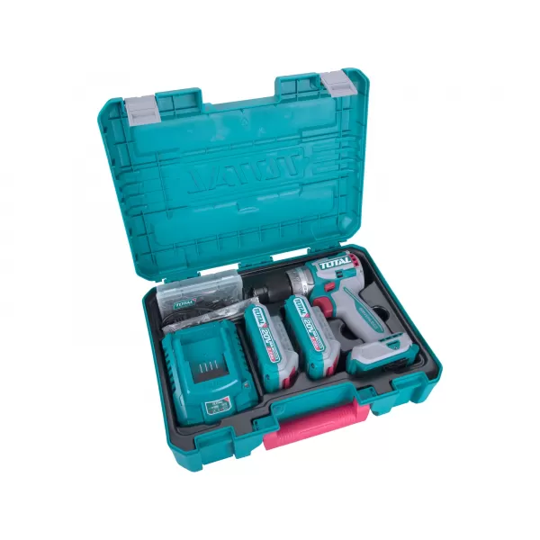 Aku vrtací šroubovák s příklepem 20V 2x2,0Ah Total TIDLI20602E