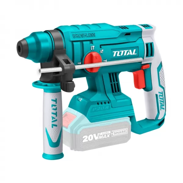 Aku vrtací sekací kladivo SDS-Plus Brushless 20V bez aku Total TRHLI2201