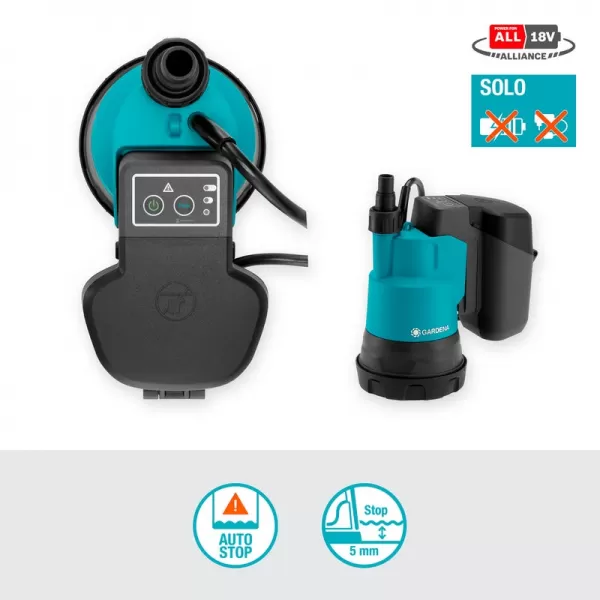 Aku čerpadlo ponorné tlakové pro čistou vodu 2000/2 18V - bez aku Gardena 14600-55