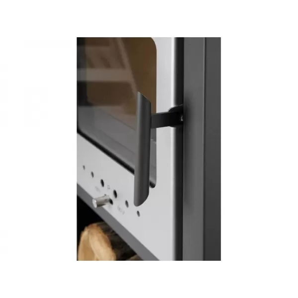 Krbová kamna antracit, dvířka a víko stříbrné Haas+Sohn VAASA Plus V