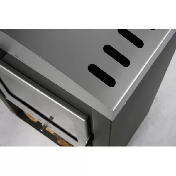 Krbová kamna antracit, dvířka stříbrná Haas+Sohn VAASA Plus III