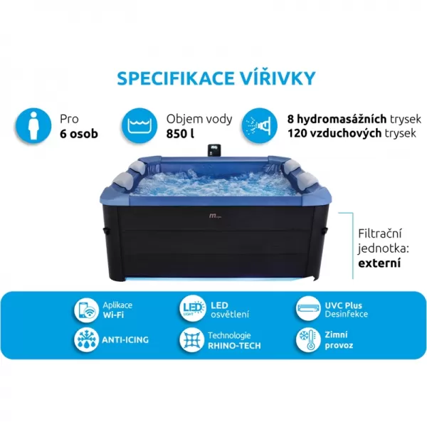 Vířivý bazén MSPA OSLO SAPPHIRE F-SA063W Marimex 11400303