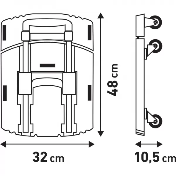 Vozík skládací, nosnost až 200kg/6koleček Extol Premium 8856009