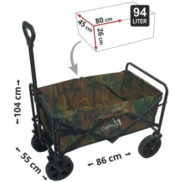 Vozík Cattara TROGIR ARMY skládací 638682