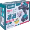 Aku vrtací šroubovák s příklepem SHARE20V, 70Nm, BRUSHLESS, 2Ah Extol industrial 8791806