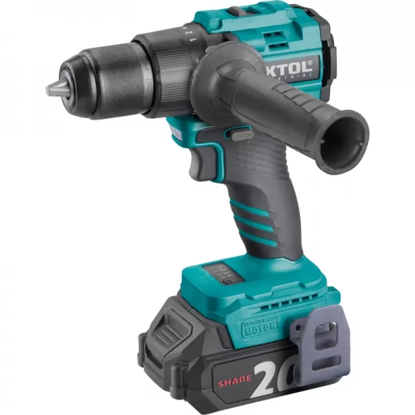 Aku vrtací šroubovák s příklepem 20V/2x2,0 Ah SHARE20V Extol Industrial 8791804