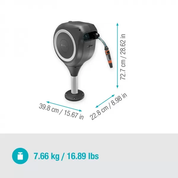 Terasový box na hadici RollUp S, 15 m, bílý, automatické navíjení Gardena 18607-20