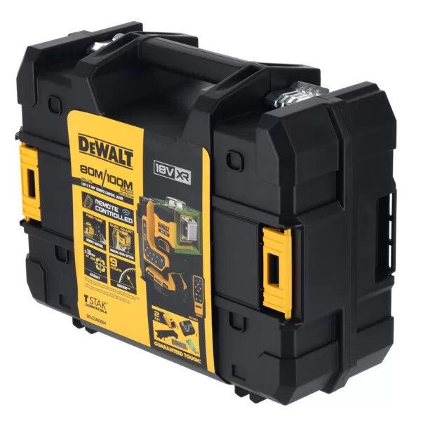 Aku multiline laser zelený 3x360° s dálkovým ovládáním 18V 1x2,0Ah DeWALT DCLE34035D1
