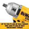 Aku bezuhlíkový rázový utahovák s 3 převodovými stupni 18V XR Li-Ion 2x5,0 Ah DeWALT DCF899P2