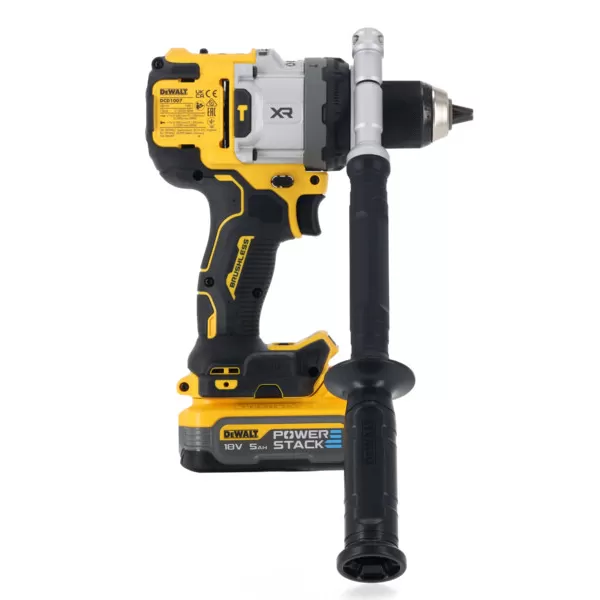 Aku bezuhlíková příklepová vrtačka 18V 2x5,0Ah DeWALT POWERSTACK DCD1007H2T