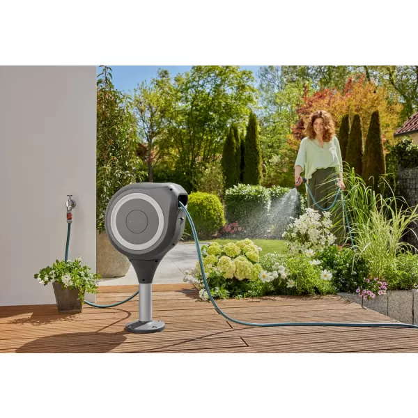 Terasový box na hadici RollUp S, 15 m, bílý, automatické navíjení Gardena 18607-20