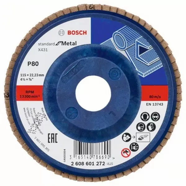 Lamelový brusný kotouč X431 Standard for Metal 125 x 23 mm, 40 Bosch 2608601274
