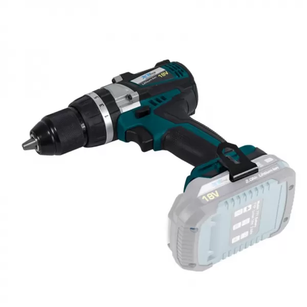 Aku vrtačka s příklepem bezuhlíková 18V XTline XT102800