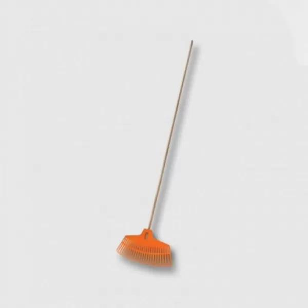 Hrábě plastové s dřevěnou násadou oranžové Xtline R585 P90804