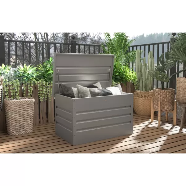 Zahradní box G21 Denver 280 L, metalický šedý plechový 63900850