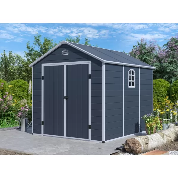 Zahradní domek G21 Boston 670 - 241 x 278 cm, plastový, šedý 6390074