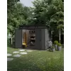 Zahradní domek 9x7 grafitový, s podlahou Keter Cortina