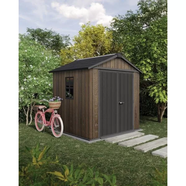 Zahradní domek 7,5 x 7 Walnut, s podlahou Keter Apex