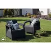 Zahradní nábytek Keter Corfu duo set dvou křesel grafitový 610347