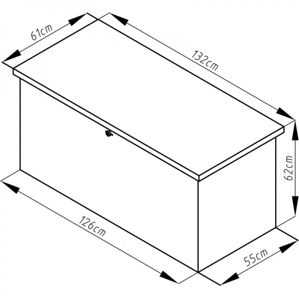 Zahradní box G21 Denver 400 L, šedý plechový 63900843