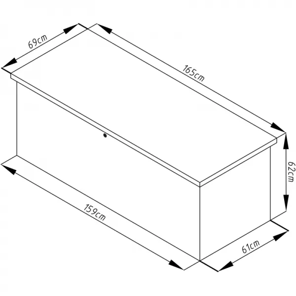 Zahradní box G21 Denver 560 L, antracitový plechový 63900844