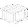 Zahradní domek G21 GRAH 1132 - 340 x 333 cm, metalický šedý 63900995