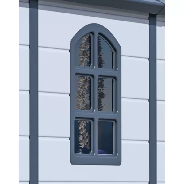 Zahradní domek G21 Boston 670 - 241 x 278 cm, plastový, světle šedý 6390075