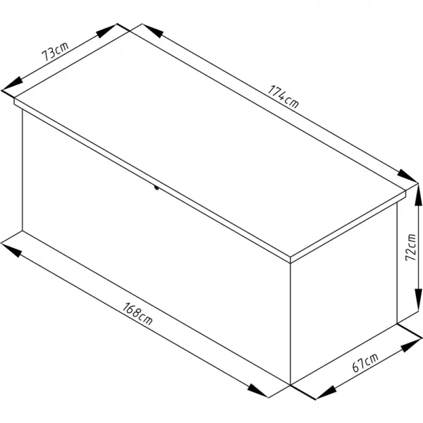 Zahradní box G21 Denver 770 L, šedý plechový 63900847