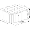 Zahradní domek G21 GRAH 915 - 340 x 269 cm, hnědý 6390096