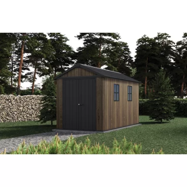 Zahradní domek 7,5 x 11 Walnut, s podlahou Keter Apex