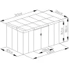 Zahradní domek G21 GRAH 700 - 340 x 206 cm, hnědý 6390094
