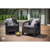 Zahradní nábytek Keter Corfu duo set dvou křesel grafitový 610347
