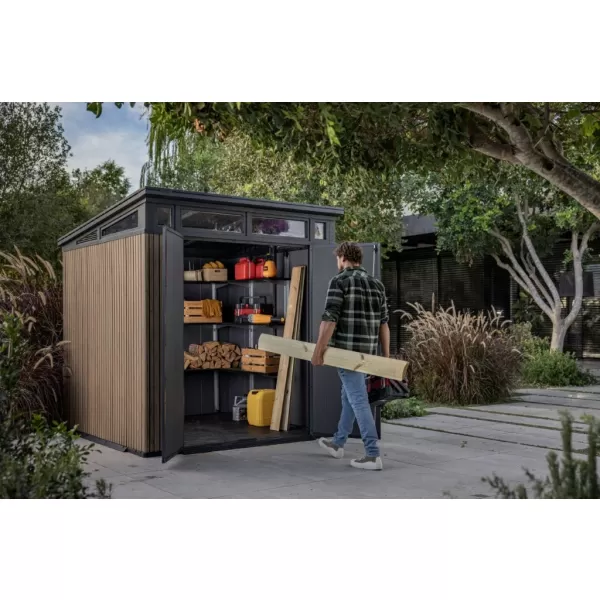 Zahradní domek 7x7 Vertical hnědý, s podlahou Keter PENT Signature 610678