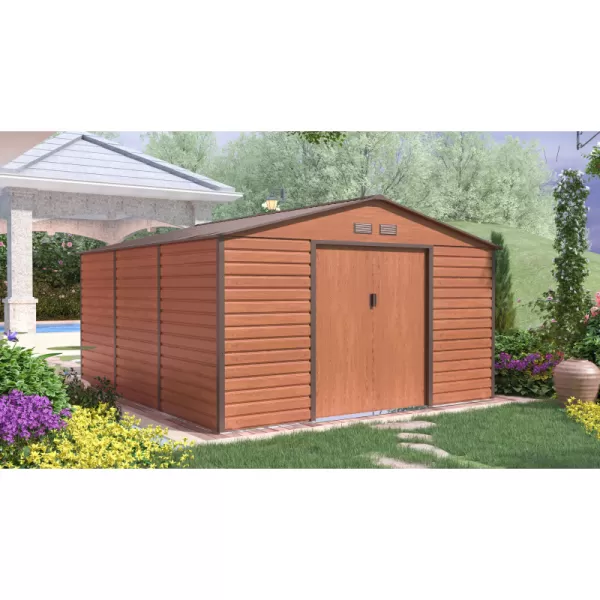 Zahradní domek G21 GAH 1300 - 340 x 382 cm, hnědý