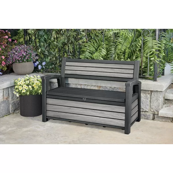 Zahradní lavice Keter Deco Garden Bench Storm grey 612057