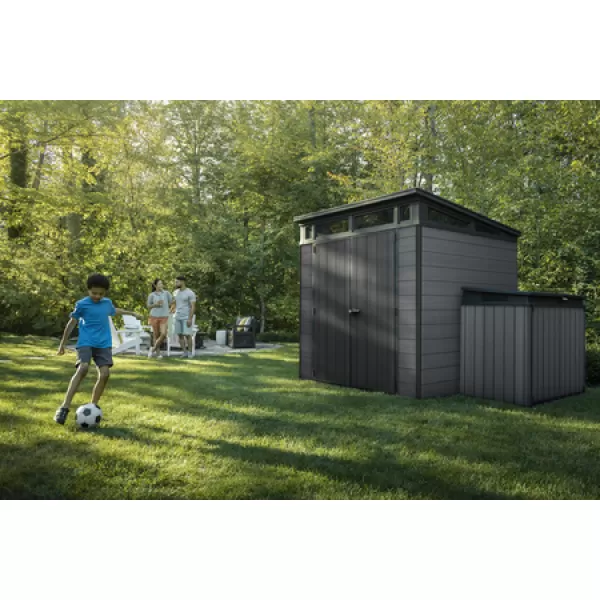 Zahradní domek 7x7 grafitový, s podlahou Keter Cortina