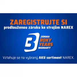 Prodloužená záruka Narex na 3 roky (registrace zboží do 30dnů)