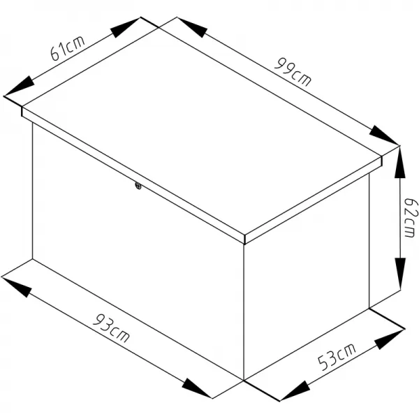 Zahradní box G21 Denver 280 L, šedý plechový 63900841