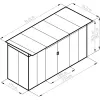 Zahradní domek G21 GRAH 483 - 340 x 142 cm, metalický šedý 63900992