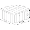 Zahradní domek G21 GRAH 1132 - 340 x 333 cm, hnědý 6390098