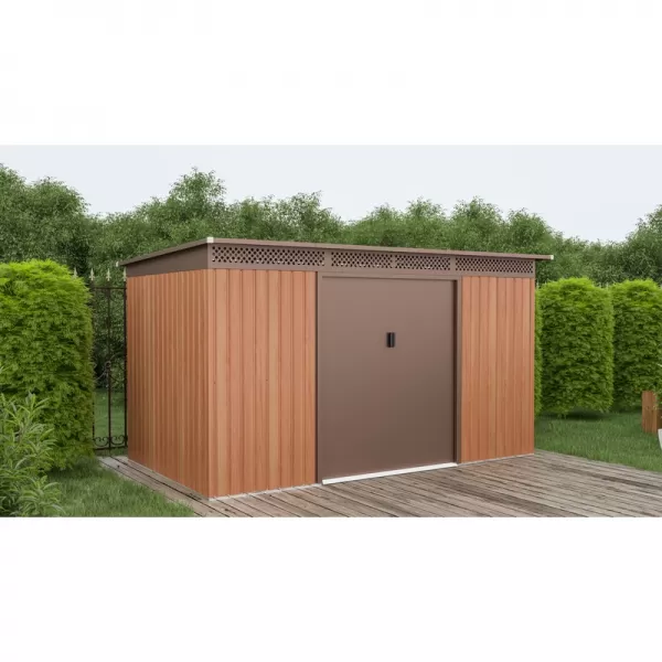 Zahradní domek G21 GRAH 700 - 340 x 206 cm, hnědý 6390094